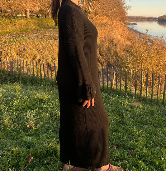 Robe longue en maille